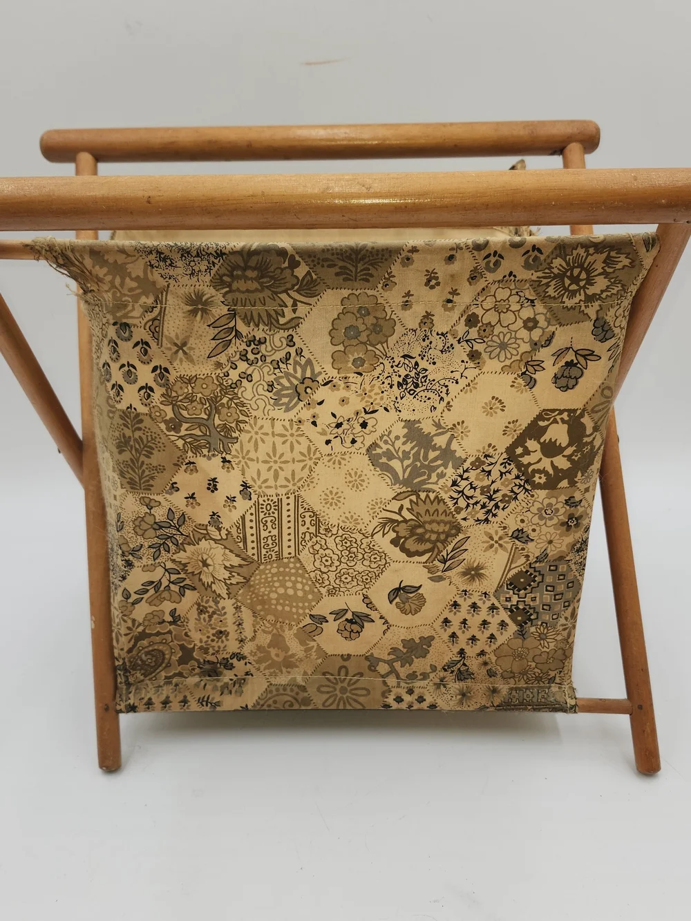 Vintage Crochet Knitting Storage Basket & Hooks